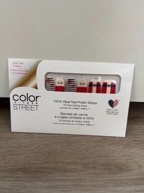 Color Street Secret Santa Red & Black Christmas Nail Strips